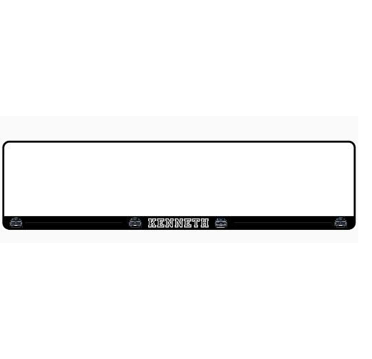 Kennzeichenhalter schwarz - Digitaldruck mehrfarbig 4C - Ab 2 Stück