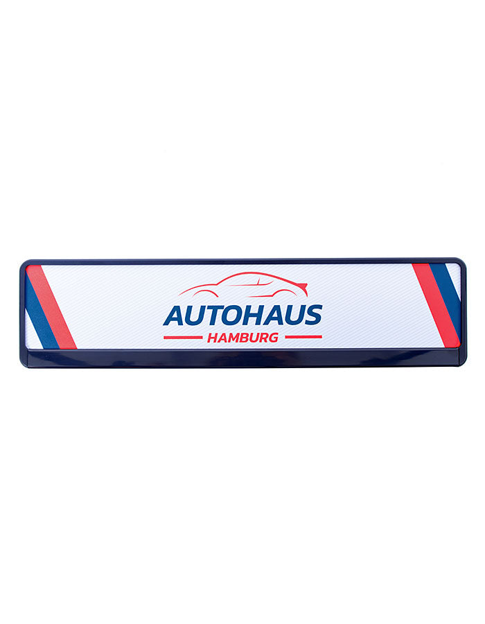 Kennzeicheneinleger weiß - mit 4C Digitaldruck - Ab 20 Stück