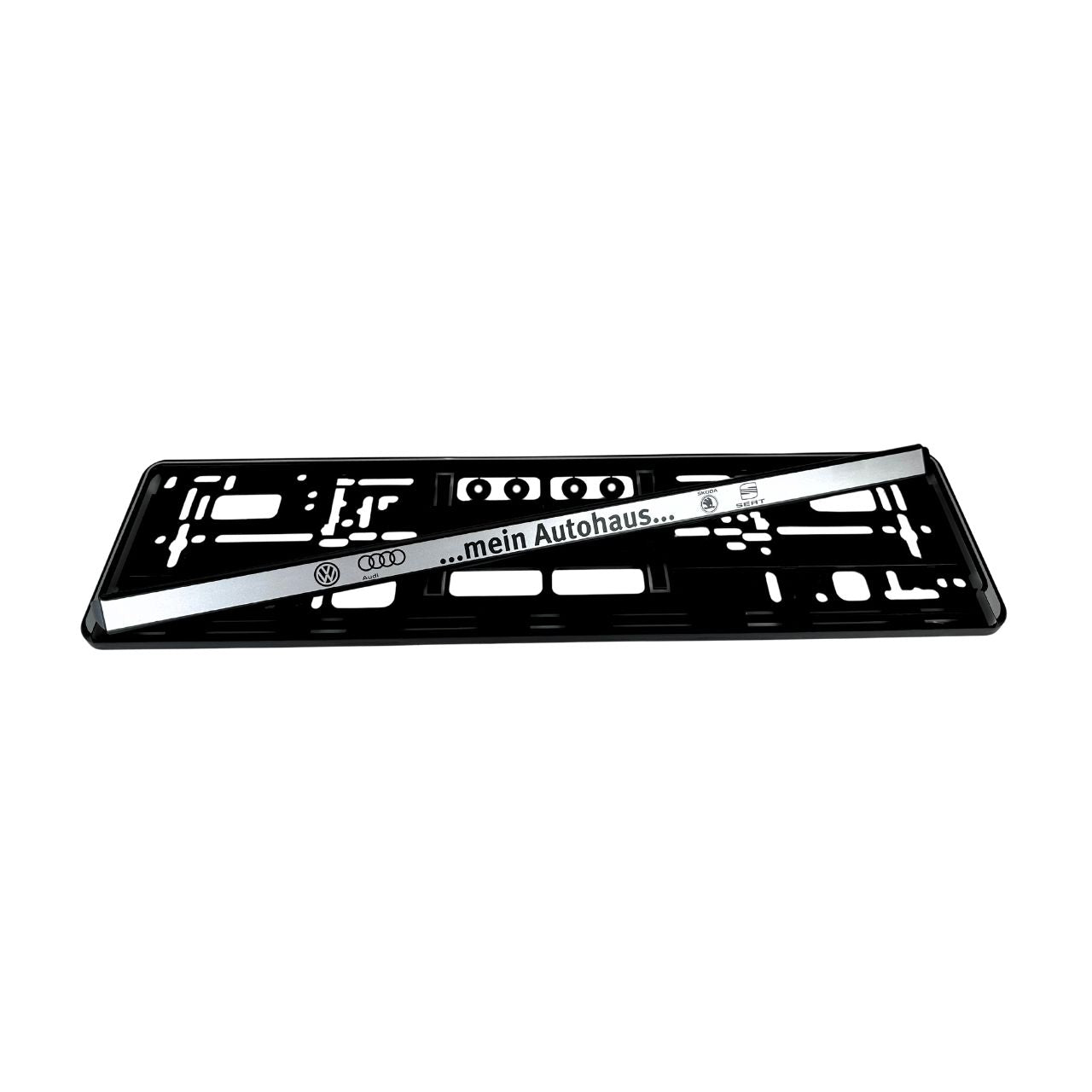 Kennzeichenhalter silber - Digitaldruck mehrfarbig 4C - Ab 2 Stück