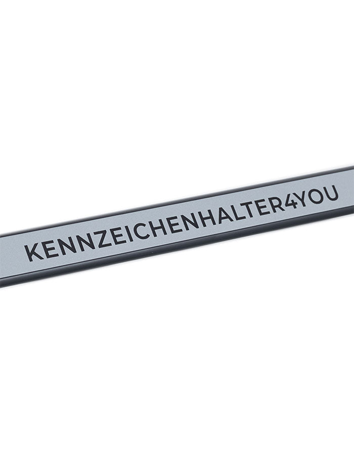 Werbeleiste silber - mit Einfarbiger Digitaldruck schwarz - Ab 2 Stück