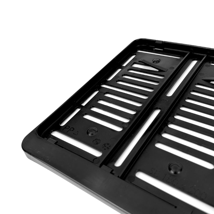Kennzeichenhalter 180x200 schwarz - Einfarbiger Siebdruck - Ab 50 Stück