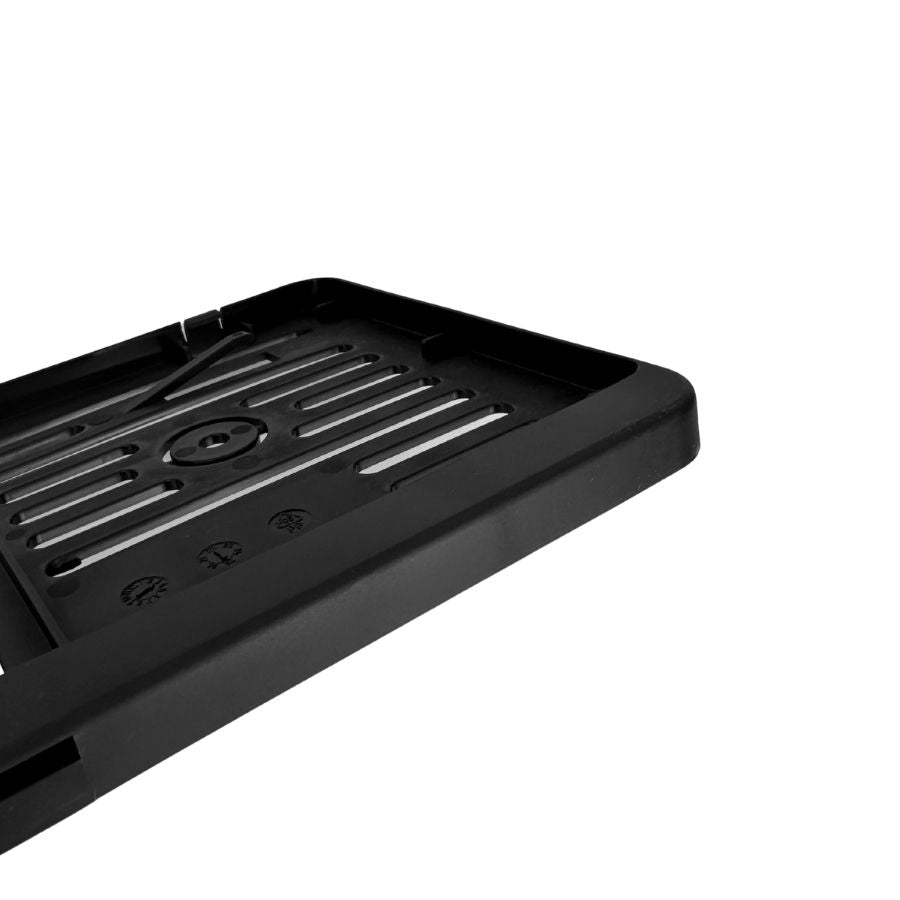 Kennzeichenhalter 255x130 schwarz - Mehrfarbiger Digitaldruck 4C mit Domingveredelung - Ab 50 Stück