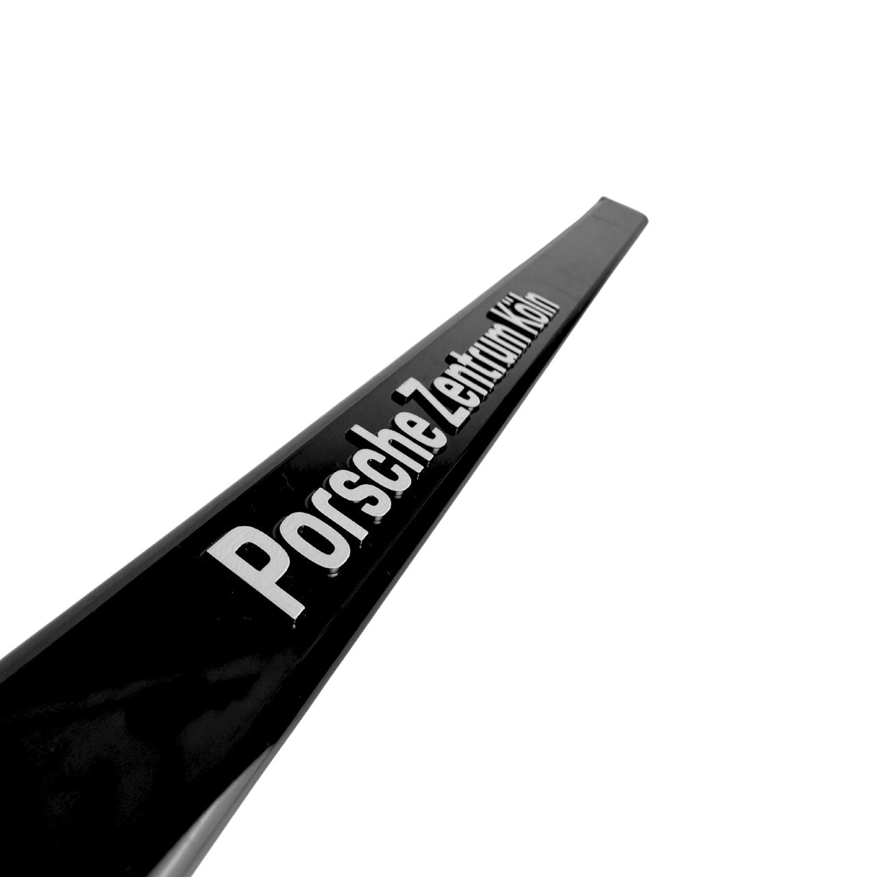 Kennzeichenhalter schwarz - mit erhabenem Druck - Weiß -  Ab 100 Stück