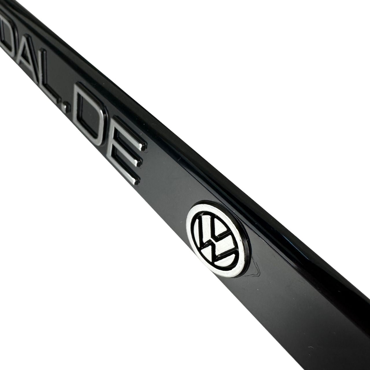 Kennzeichenhalter schwarz - mit erhabenem Druck - Chrom - Ab 100 Stück