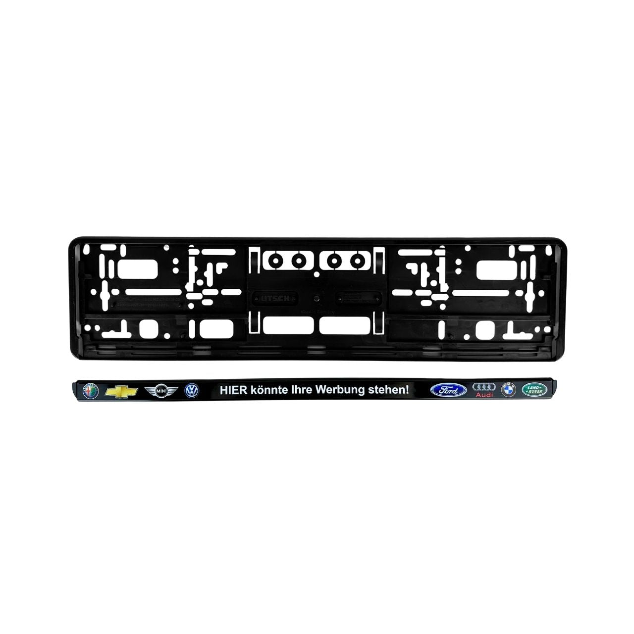 Kennzeichenhalter schwarz - Digitaldruck mehrfarbig 4C - Ab 2 Stück