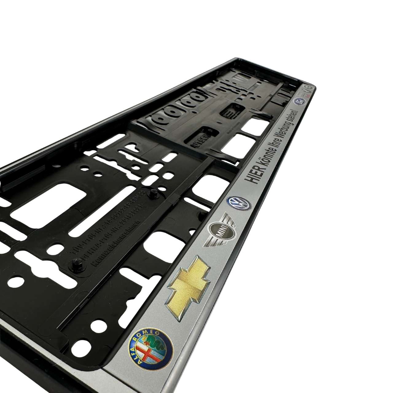 Kennzeichenhalter silber - Digitaldruck mehrfarbig 4C - Ab 2 Stück