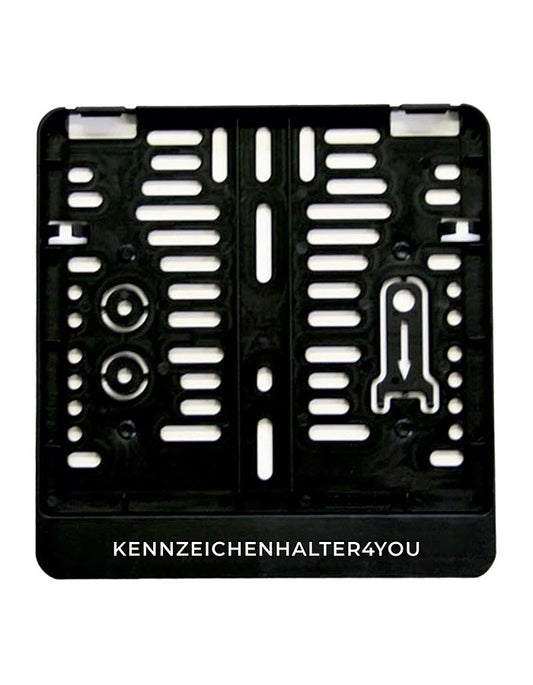 Kennzeichenhalter 220x200 schwarz - Einfarbiger Siebdruck - Ab 50 Stück