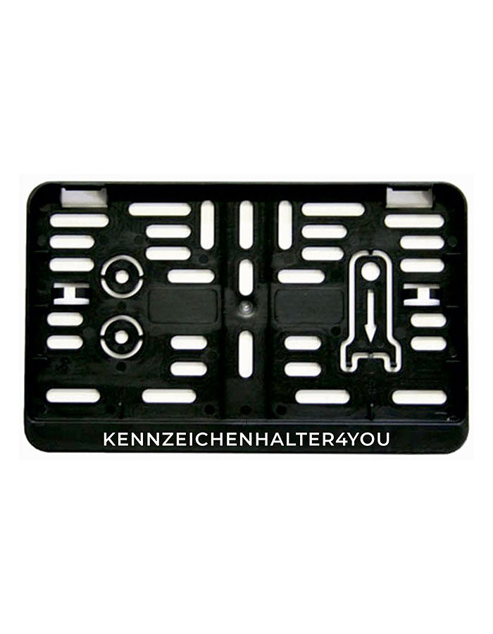 Kennzeichenhalter 240x130 schwarz - Einfarbiger Siebdruck - Ab 50 Stück