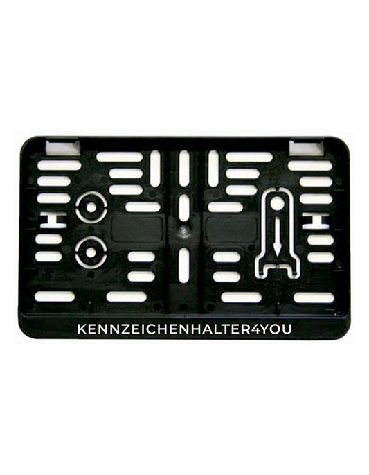Kennzeichenhalter 240x130 schwarz - Einfarbiger Siebdruck - Ab 50 Stück