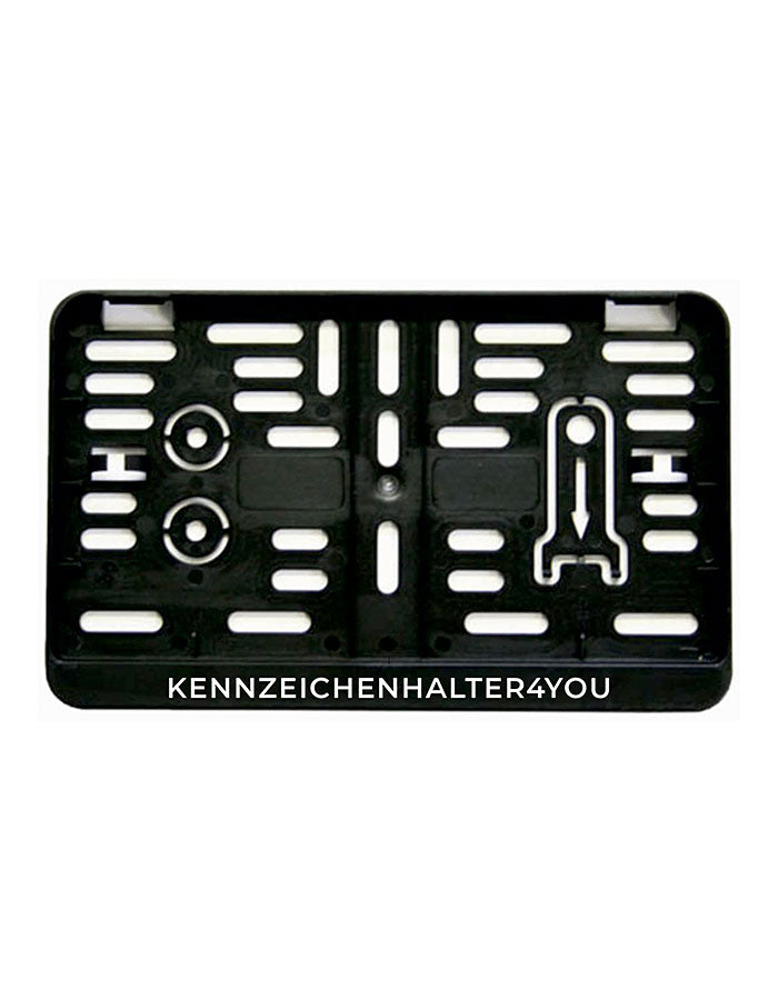 Kennzeichenhalter 255x130 schwarz - Einfarbiger Siebdruck - Ab 50 Stück