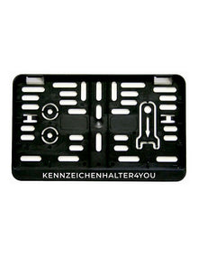 Kennzeichenhalter 255x130 schwarz - Einfarbiger Siebdruck - Ab 50 Stück