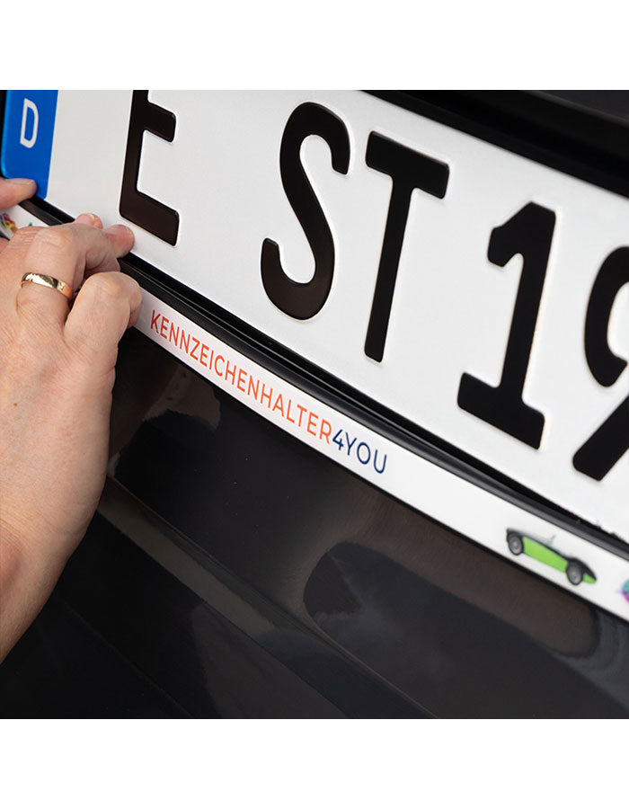 Kennzeichenhalter silber - Digitaldruck mehrfarbig 4C - Ab 2 Stück