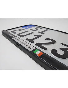 Kennzeichenhalter 240x130 schwarz - Mehrfarbiger Digitaldruck 4C mit Domingveredelung - Ab 50 Stück