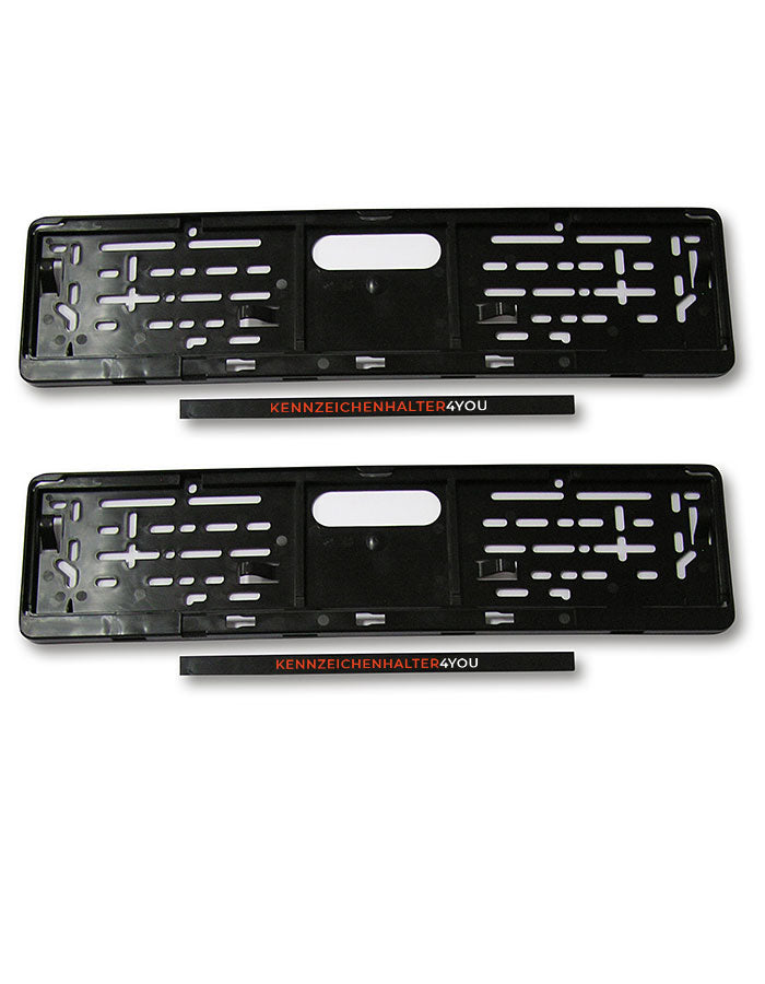 Kennzeichenhalter Schweiz - Set 30 x 8 cm & 50 x 11 cm - Einfarbiger Siebdruck - Ab 50 Sets