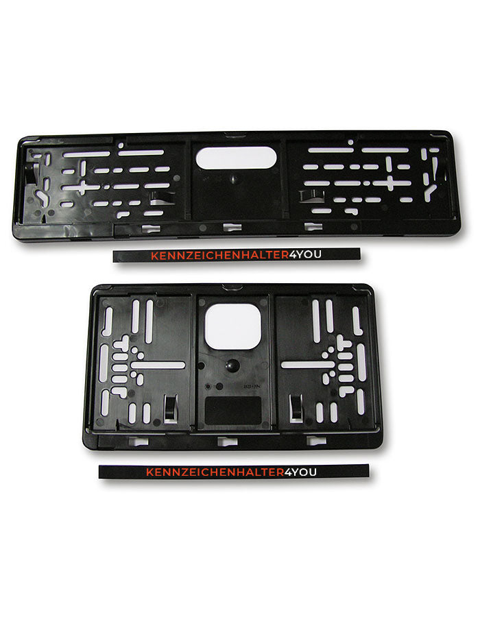 Kennzeichenhalter Schweiz - Set 30 x 8 cm & 30 x 16 cm - Siebdruck einfarbig - Ab 50 Sets
