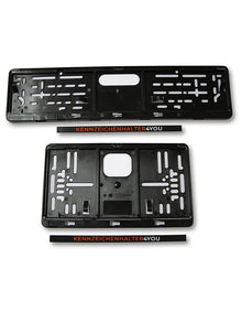 Kennzeichenhalter Schweiz - Set 30 x 8 cm & 30 x 16 cm - Siebdruck einfarbig - Ab 50 Sets