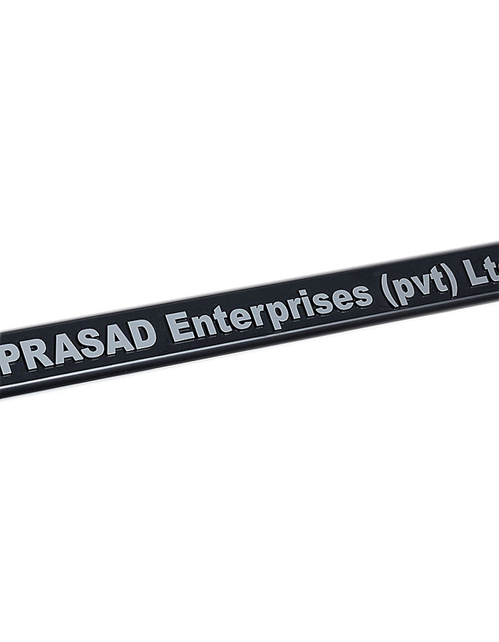 Kennzeichenhalter schwarz - mit erhabenem Druck - Silber - Ab 100 Stück