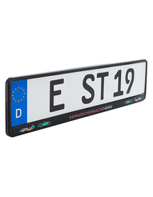 Kennzeichenhalter schwarz - Digitalldruck mehrfarbig 4C - Ab 2 Stück