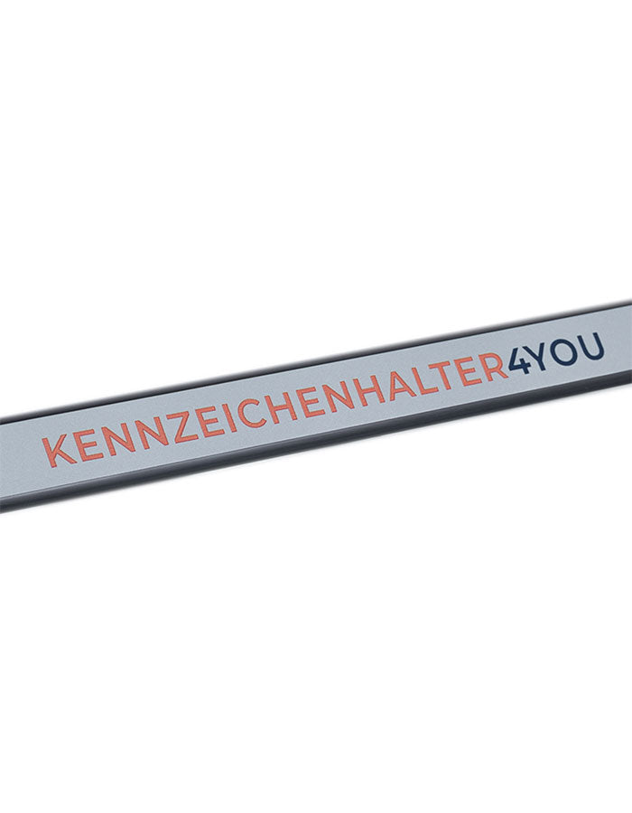 Kennzeichenhalter silber - Digitaldruck mehrfarbig 4C - Ab 2 Stück
