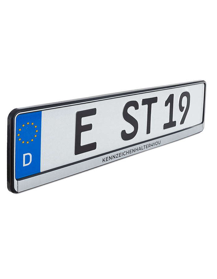 Kennzeichenhalter silber - Digitaldruck mehrfarbig 4C - Ab 2 Stück