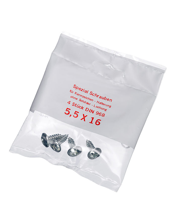 Schrauben für Kennzeichenhalter - 5,5 x 16 mm - Ab 50 Stück