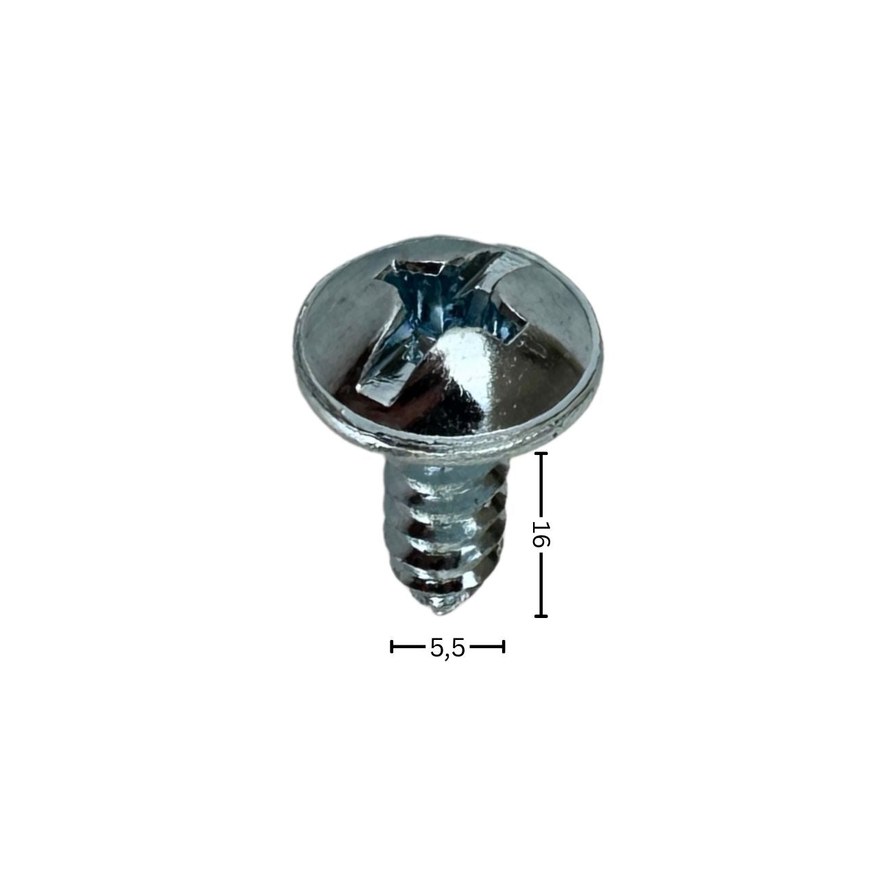 Kennzeichenhalter Schrauben-Set für PKW - 5,5 x 16 - Ab 50 Stück