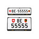 Kennzeichenhalter Schweiz - Set 30 x 8 cm & 30 x 16 cm - Siebdruck zweifarbig - Ab 50 Sets