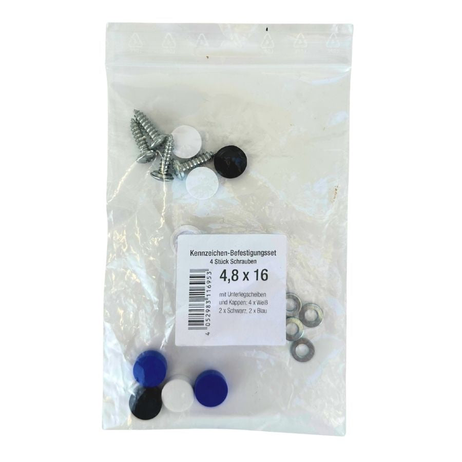 Kennzeichenhalter Schrauben-Set für PKW - 4,8 x 16 - Ab 50 Stück