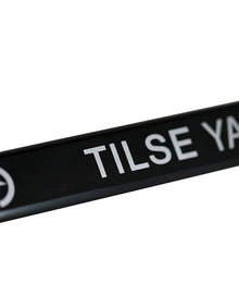 Werbeleiste schwarz - mit einfarbigem Siebdruck silber glänzend - Ab 100 Stück