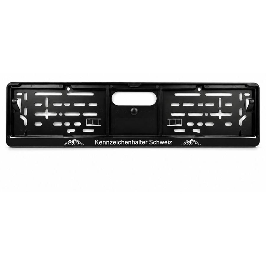 Kennzeichenhalter Schweiz - Set 30 x 8 cm & 50 x 11 cm - Einfarbiger Siebdruck - Ab 50 Sets