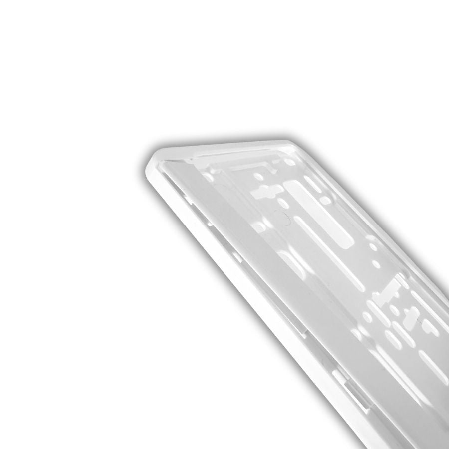 Kennzeichenhalter weiß - Einfarbiger Siebdruck - Ab 100 Stück