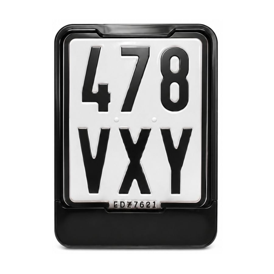 Kennzeichenhalter "M" 140x105 schwarz - für Mofa-Kennzeichen mit einfarbigem Siebdruck - Ab 50 Stück