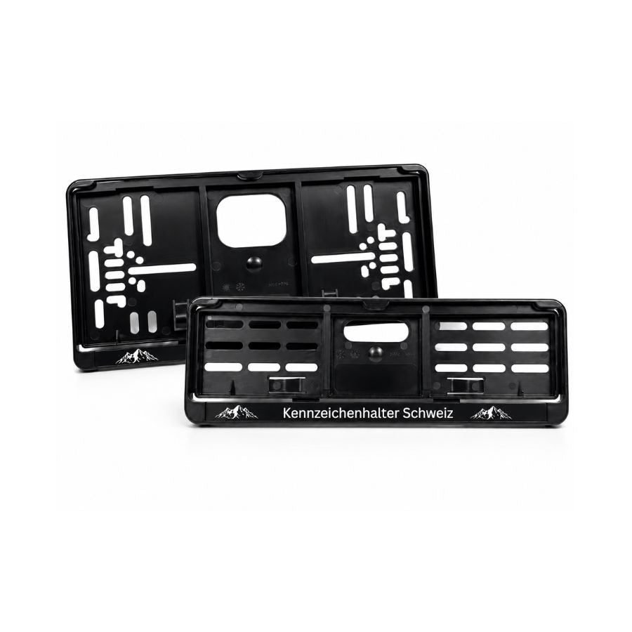 Kennzeichenhalter Schweiz - Set 30 x 8 cm & 30 x 16 cm - Siebdruck einfarbig - Ab 50 Sets