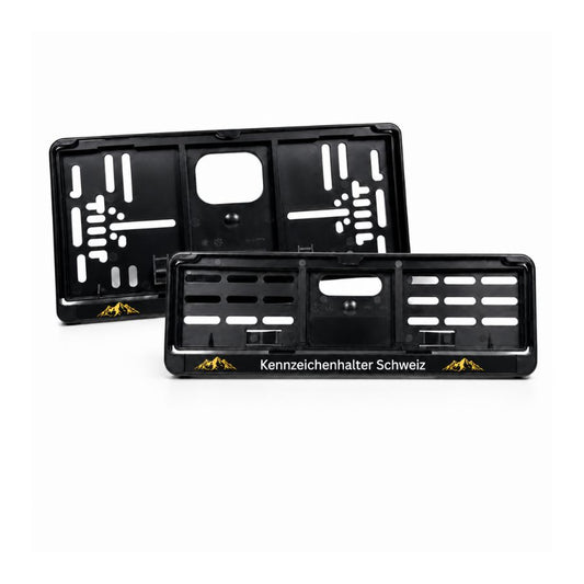 Kennzeichenhalter Schweiz - Set 30 x 8 cm & 30 x 16 cm - Siebdruck zweifarbig - Ab 50 Sets