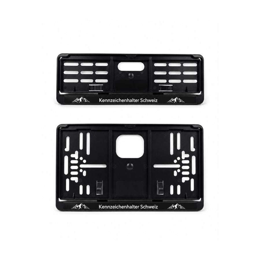 Kennzeichenhalter Schweiz - Set 30 x 8 cm & 30 x 16 cm - Siebdruck einfarbig - Ab 50 Sets