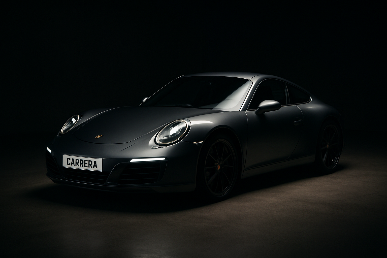 zoom out with more light on the car 