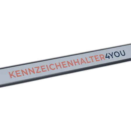 Werbeleiste silber mit Digitaldruck