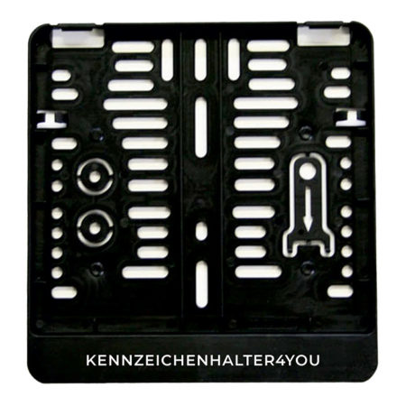 Kennzeichenhalter 255 schwarz mit Siebdruck - kennzeichenhalter4you