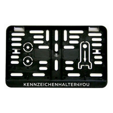 Kennzeichenhalter 240 schwarz mit Siebdruck