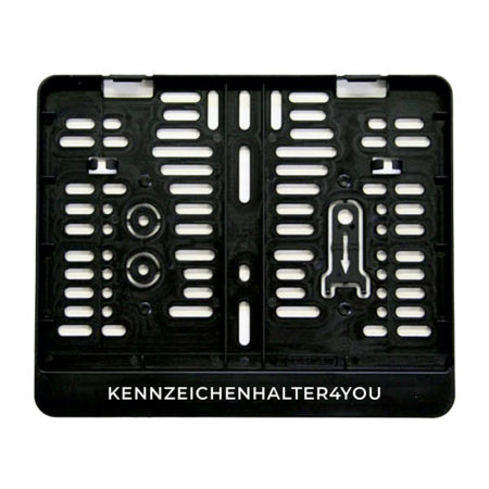 Kennzeichenhalter 280 schwarz mit Siebdruck